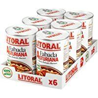 LITORAL Fabada Asturiana - Plato Preparado de Fabada Asturiana Sin Gluten - Pack de 6x435 g